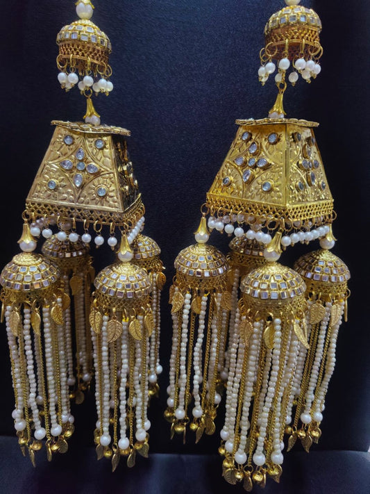 Kundan Studded Multi Dome Studded Bridal Kaleera