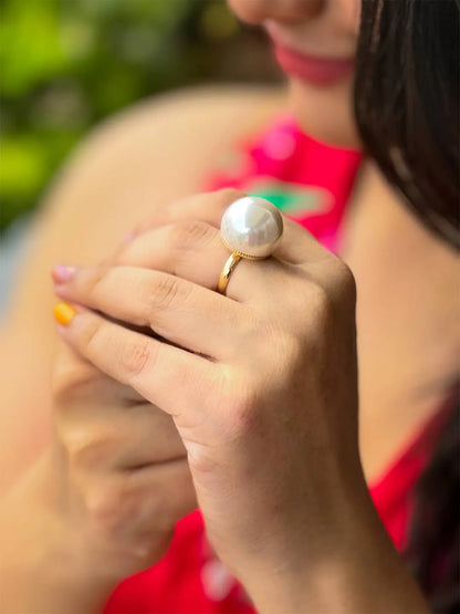 Pearl Ring White