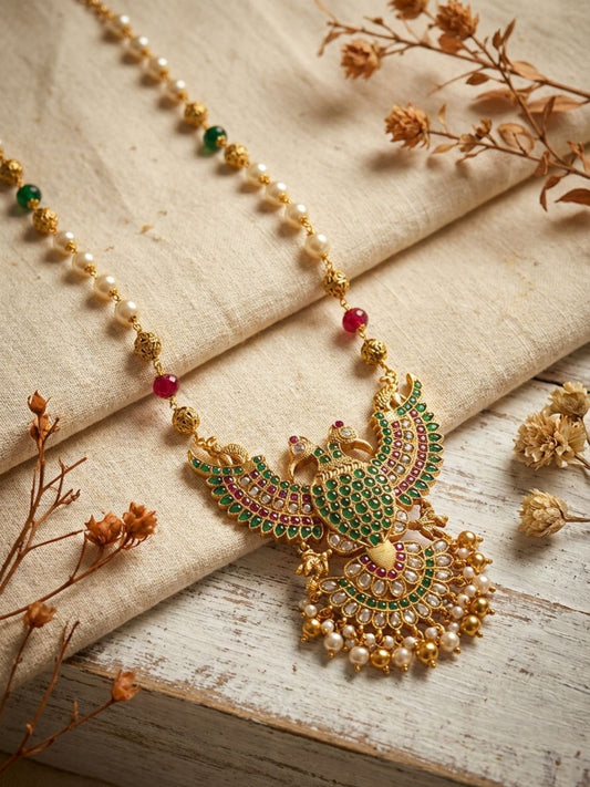 Jadau Kundan Garuda Pendant Neckalce