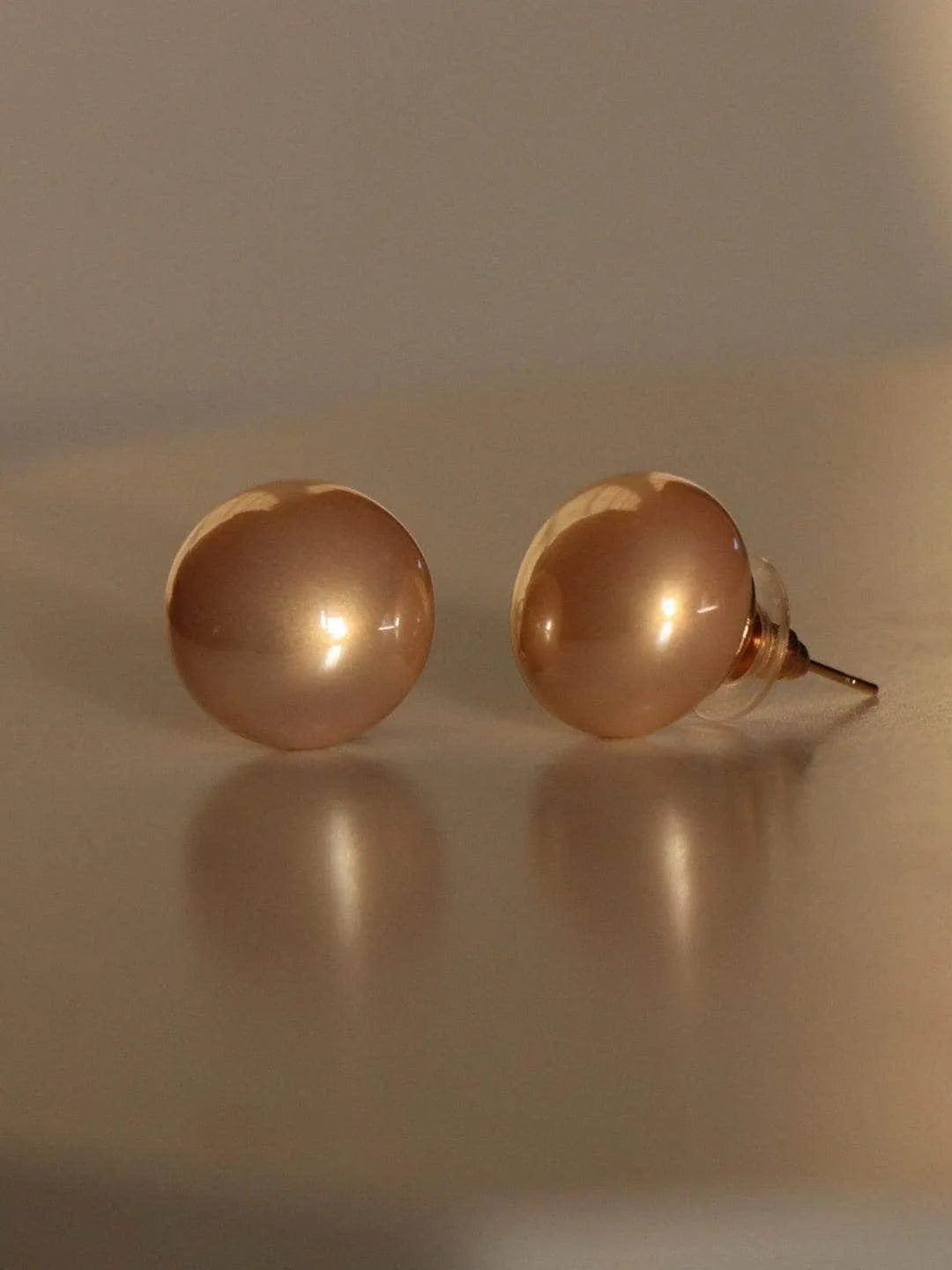 Ishhaara Pearl Statement Studs Baby Pink