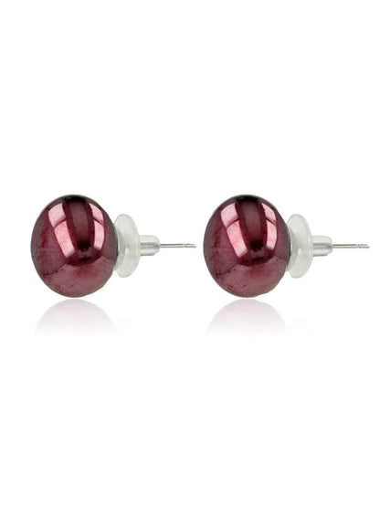 Ishhaara Pearl Statement Studs Claret