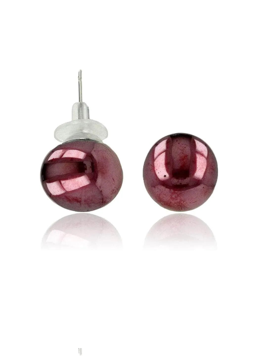 Ishhaara Pearl Statement Studs Claret