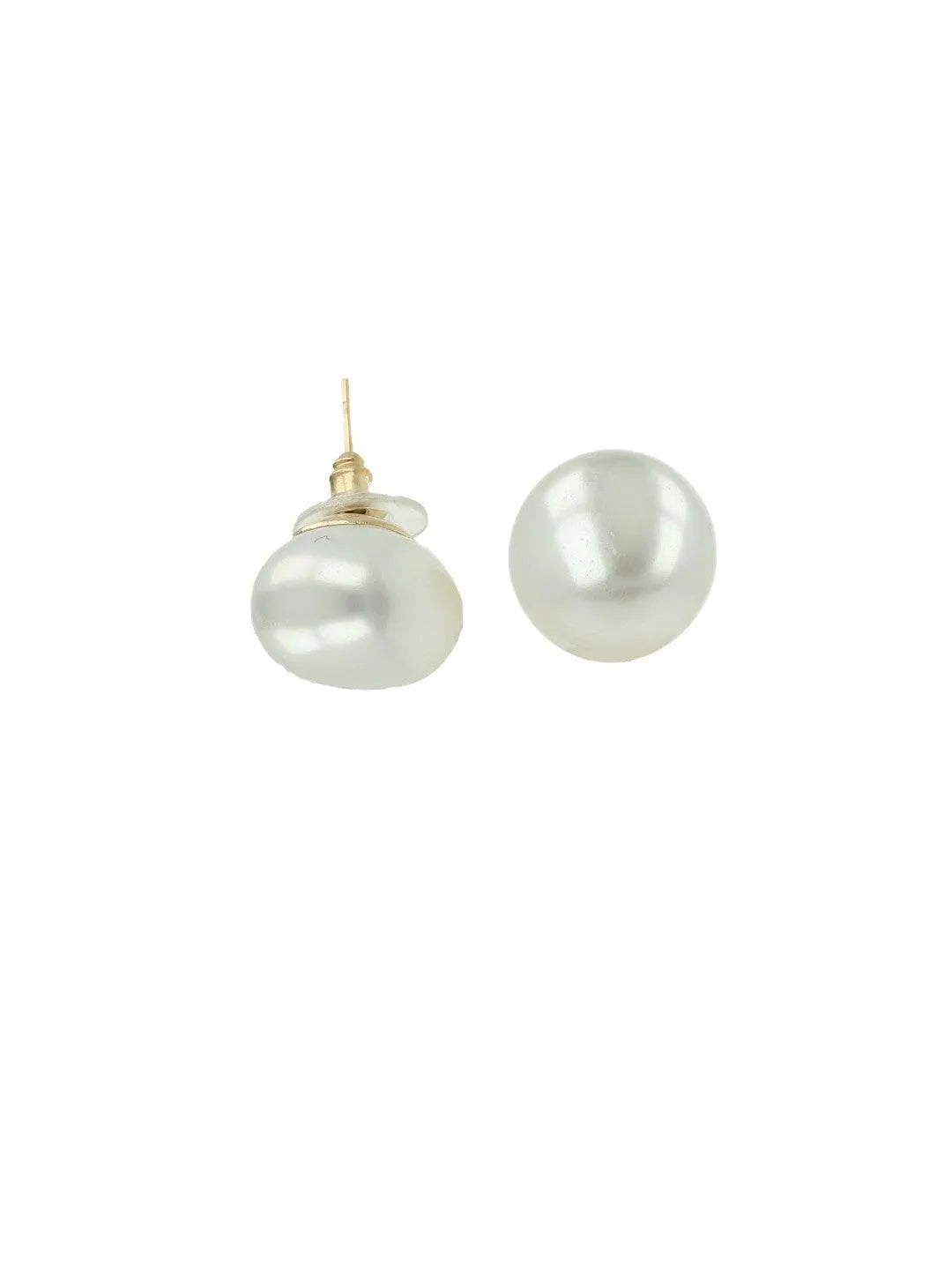 Ishhaara White Pearl Statement Studs