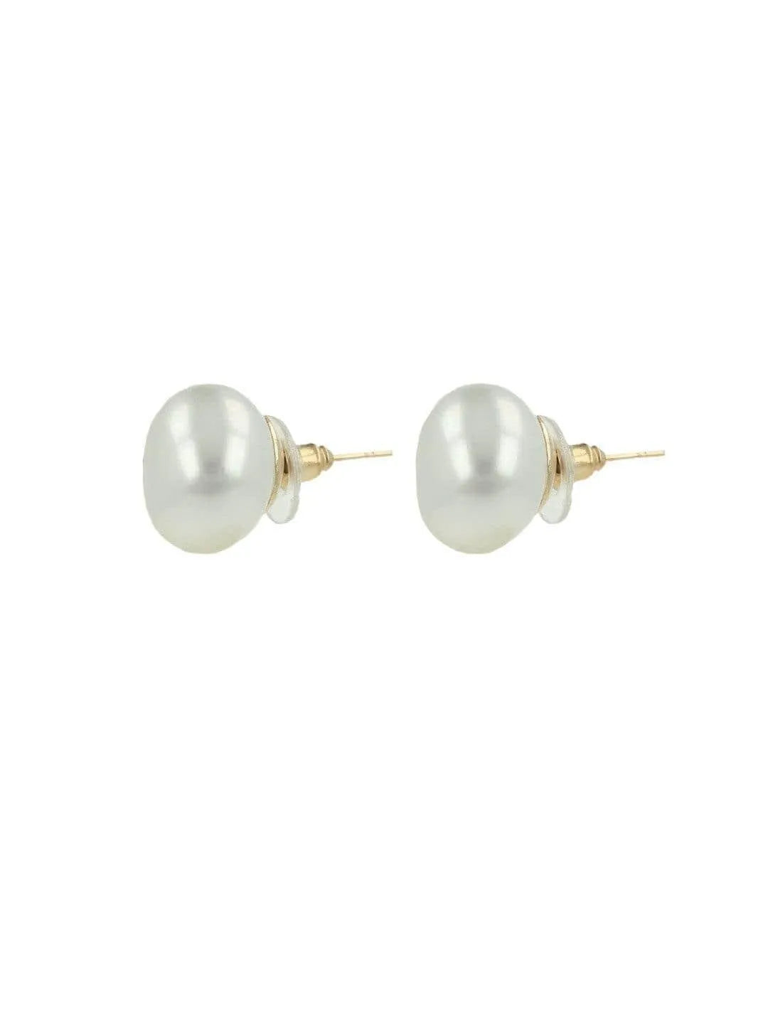 Ishhaara White Pearl Statement Studs