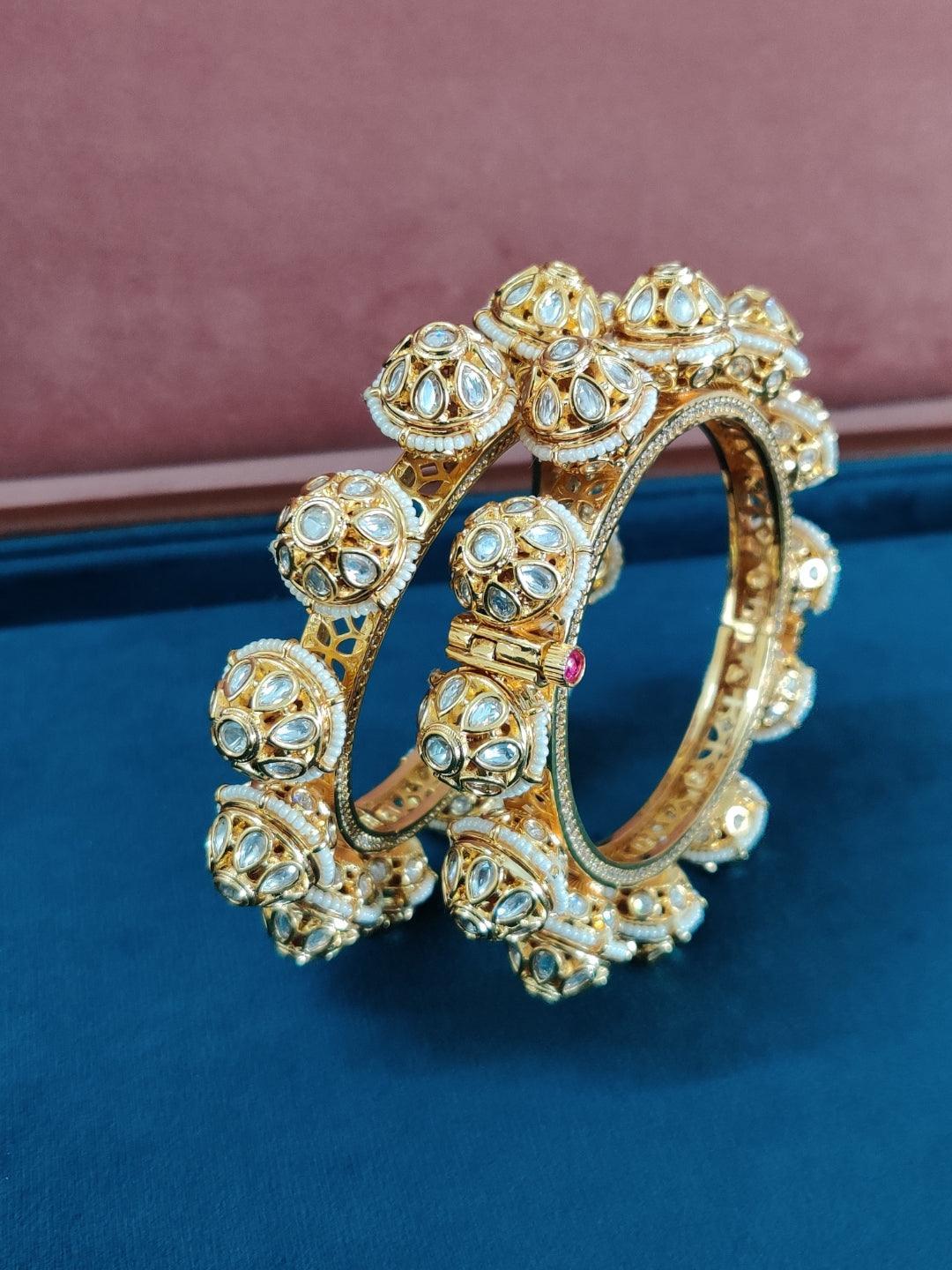 Ishhaara Kundan Polki Meenakari Bangle