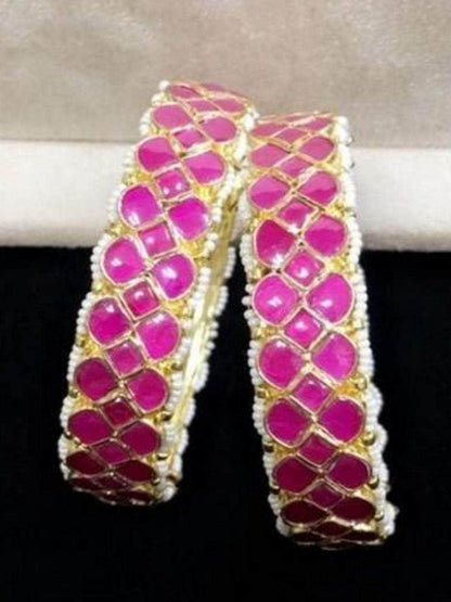 Ishhaara Ruby Polki Bangles Pair