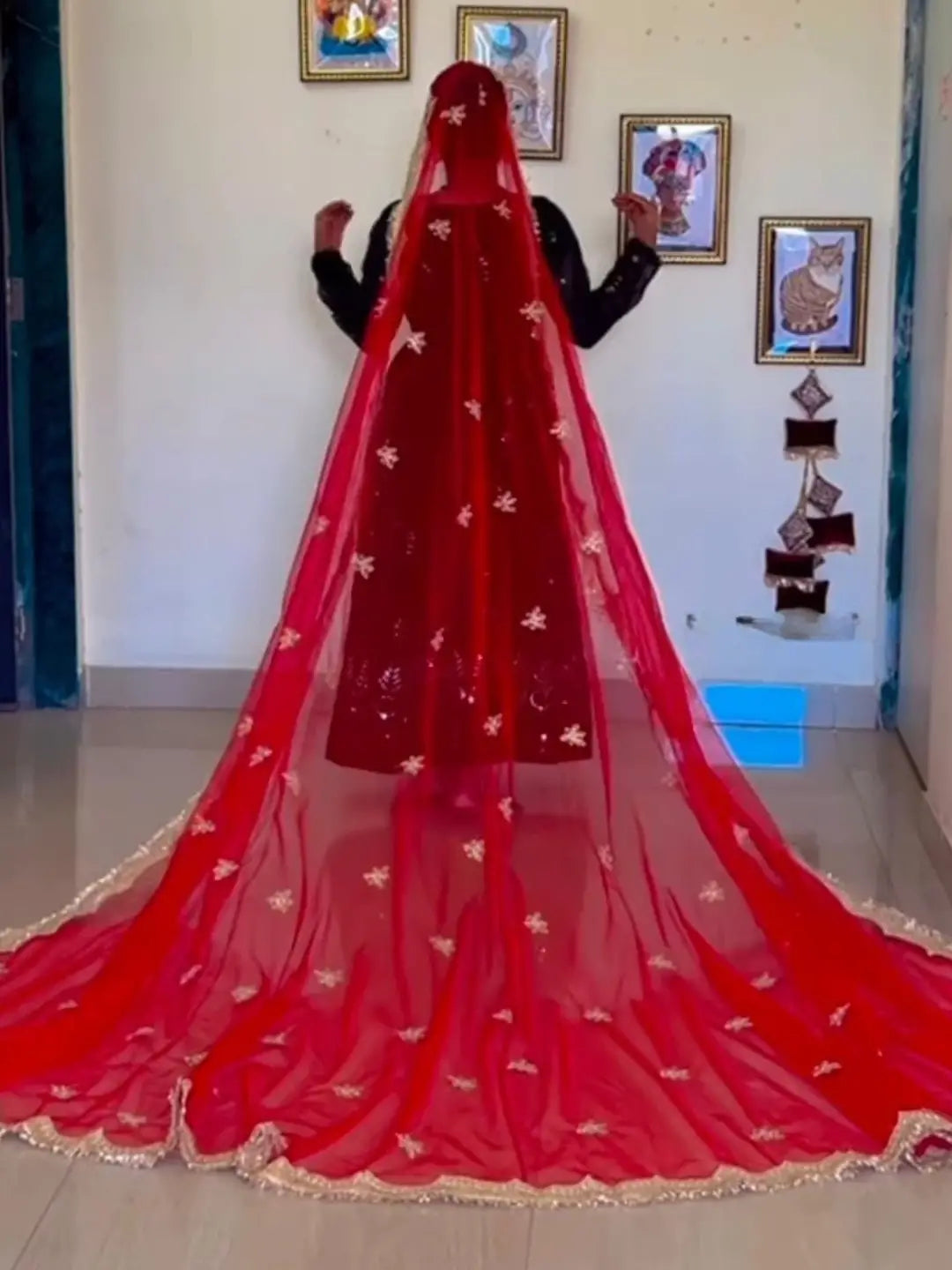 Ishhaara 4 Kali 3 Meter Long Bridal Head Dupatta