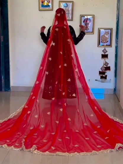 Ishhaara 4 Kali 3 Meter Long Bridal Head Dupatta