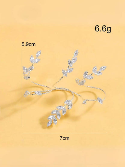 Ishhaara Adjustable Open Leaf Bracelet Ring