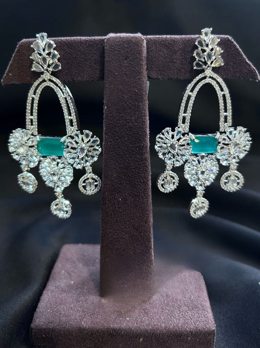 Ishhaara American Diamond Cz Stone Earrings