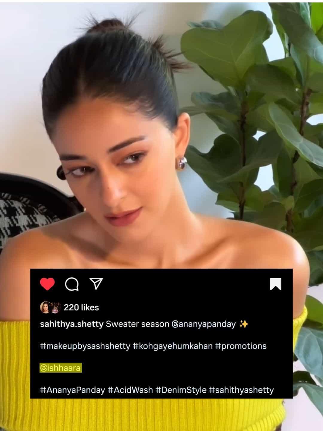 Ishhaara Ananya Pandey In C Shaped Stud Earrings