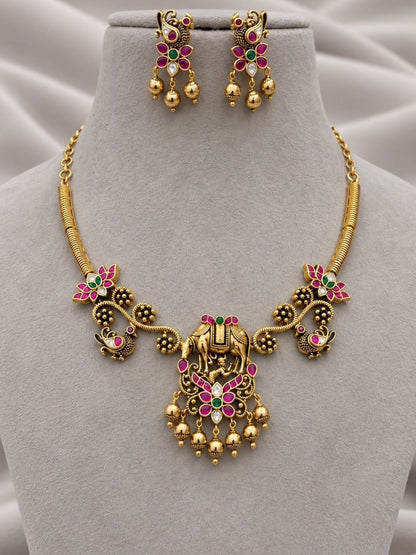 Ishhaara Antique Attigai Necklace