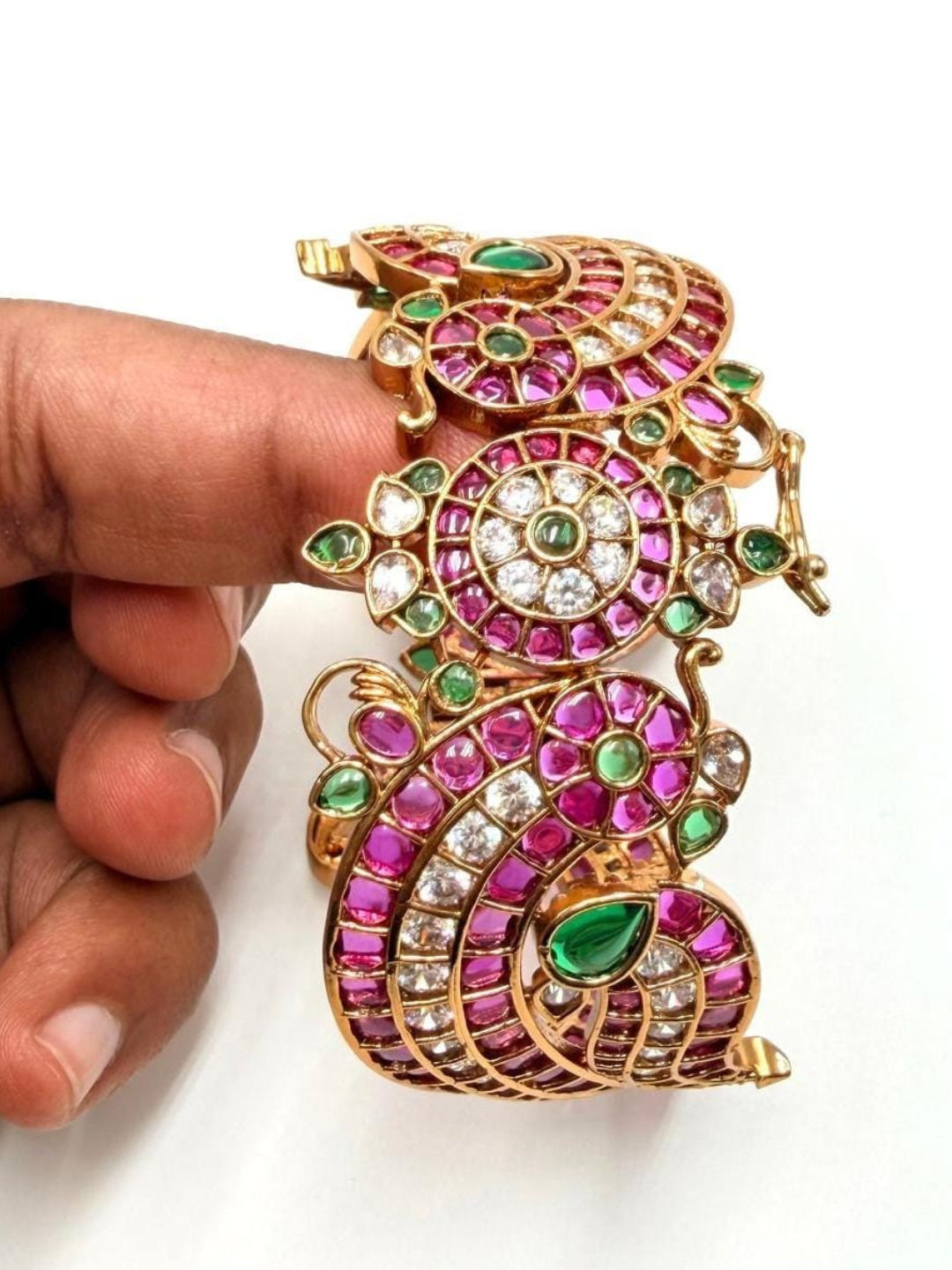 Ishhaara Antique Dual Peacock Openable Handcuff