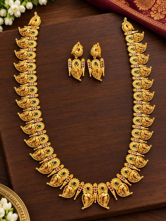 Ishhaara Antique Gold Mango Haram Necklace