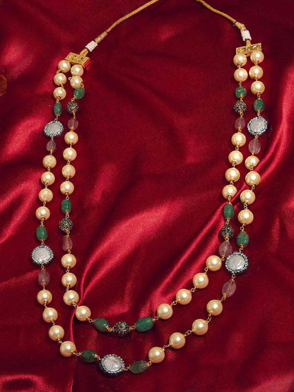 Ishhaara Baroque Double Layered Semi Precious Mala