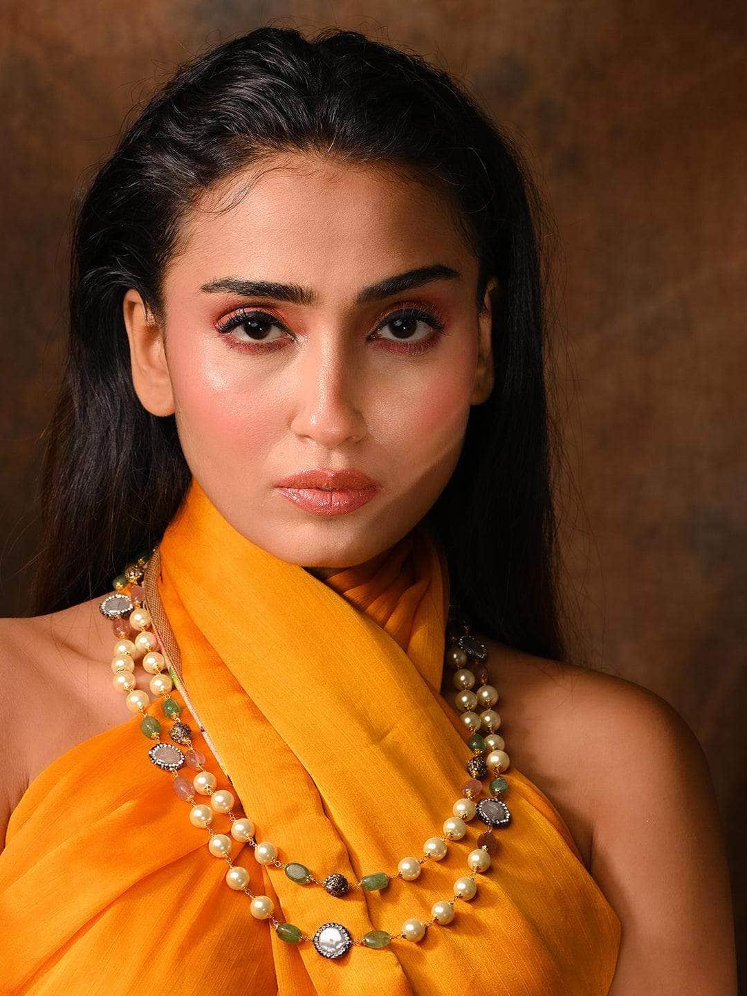 Ishhaara Baroque Double Layered Semi Precious Mala