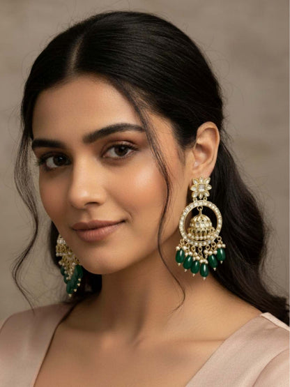 Ishhaara Bead Tassel Jhumka Drop Earrings