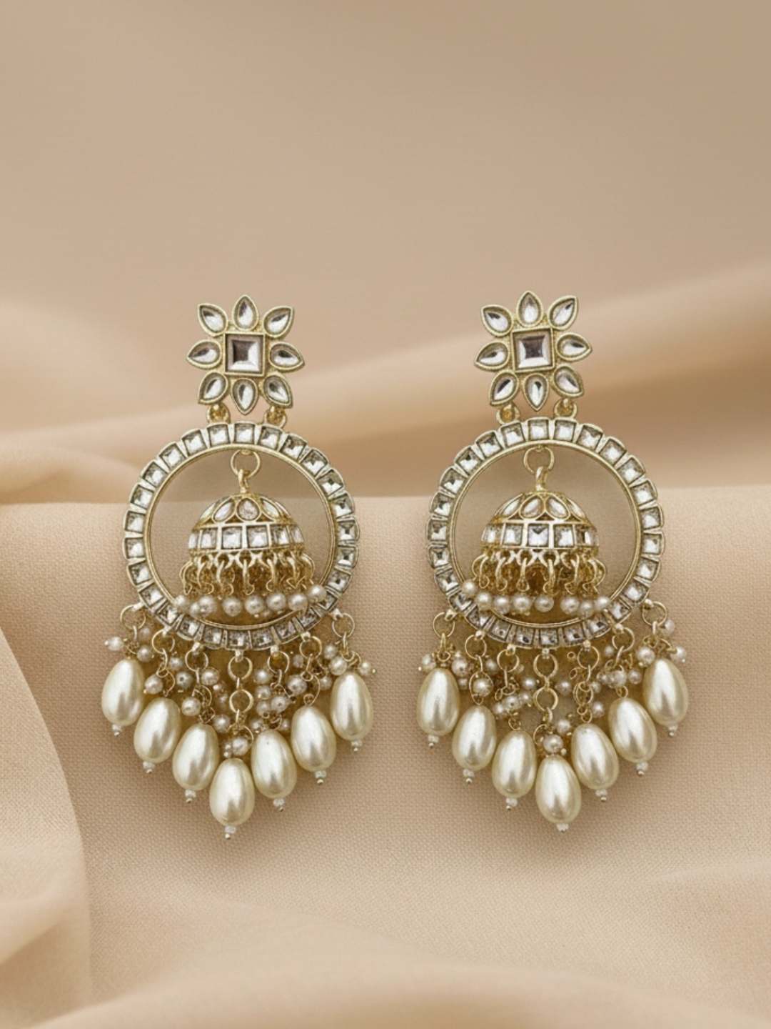 Ishhaara Bead Tassel Jhumka Drop Earrings