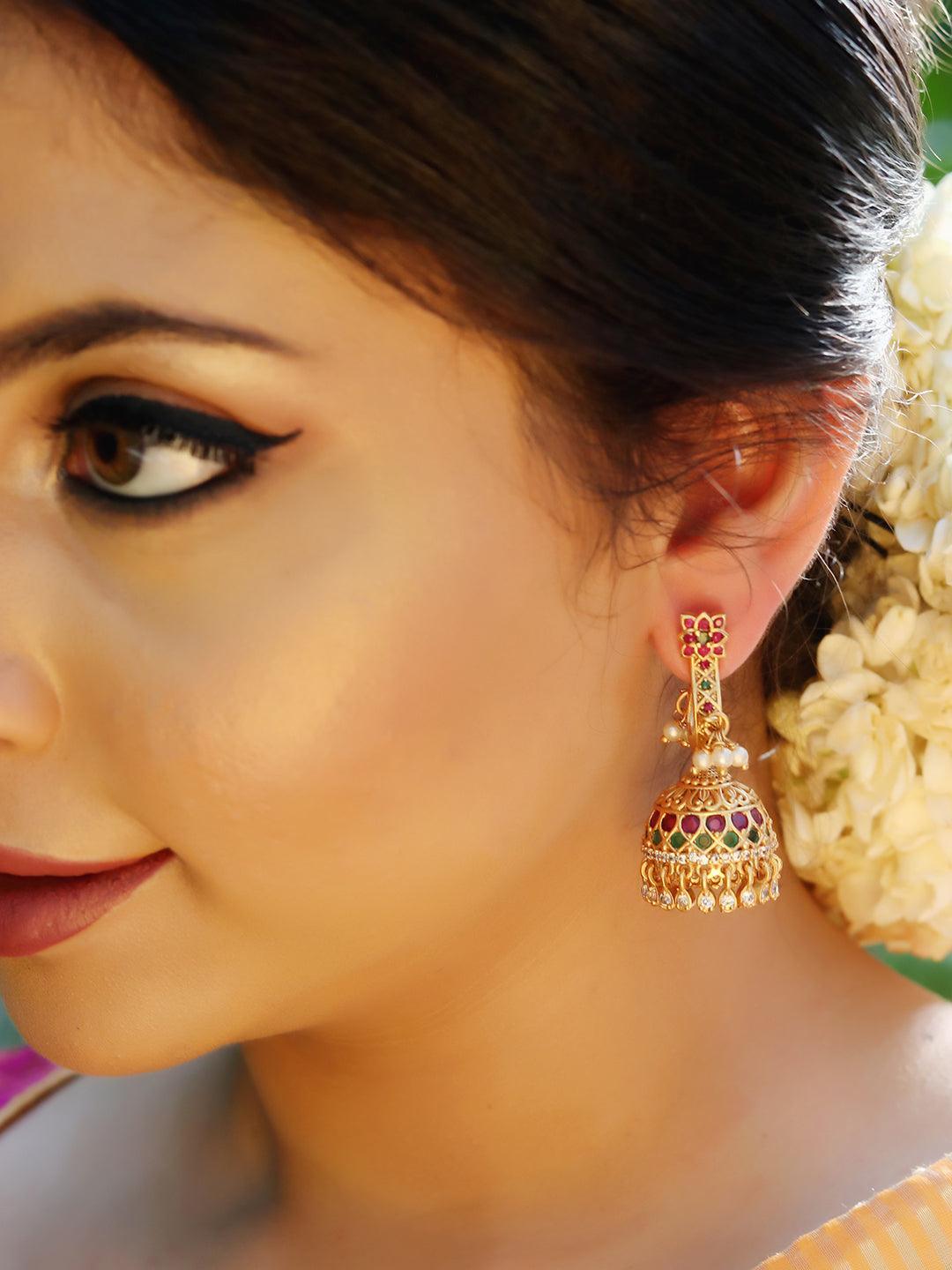 Ishhaara Beautiful Kemp Designer Earring