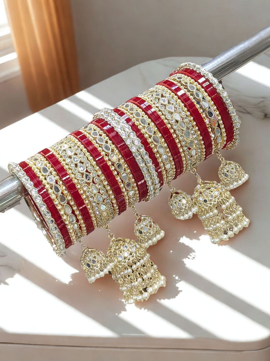 Ishhaara Big Jhumkhi Bridal Bangles Set