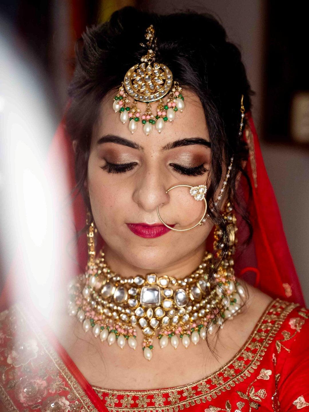 Ishhaara Big Kundan Necklace With Multi Beads