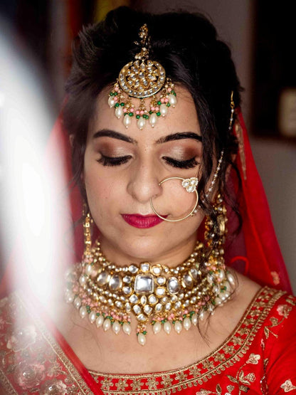 Ishhaara Big Kundan Necklace With Multi Beads