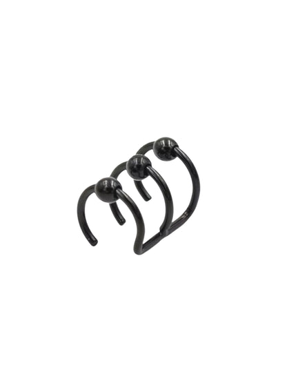 Ishhaara Black Minimalistic Ear Cuff
