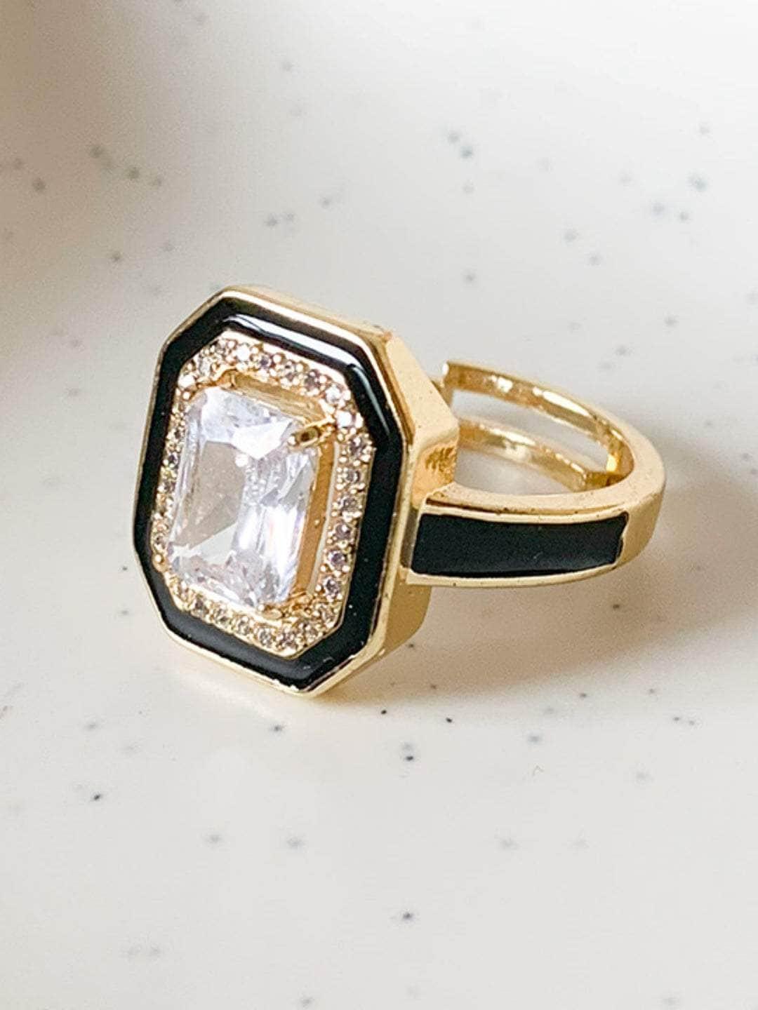 Ishhaara Rectangular Cocktail Ring