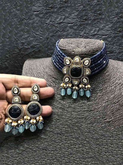 Ishhaara Bride 1 In Semi Precious Centre Stone Choker Set