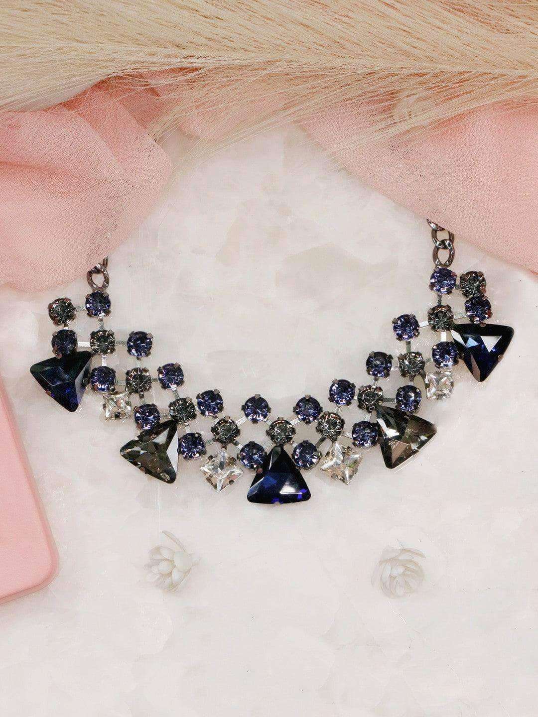 Ishhaara Blue Crystal Necklace