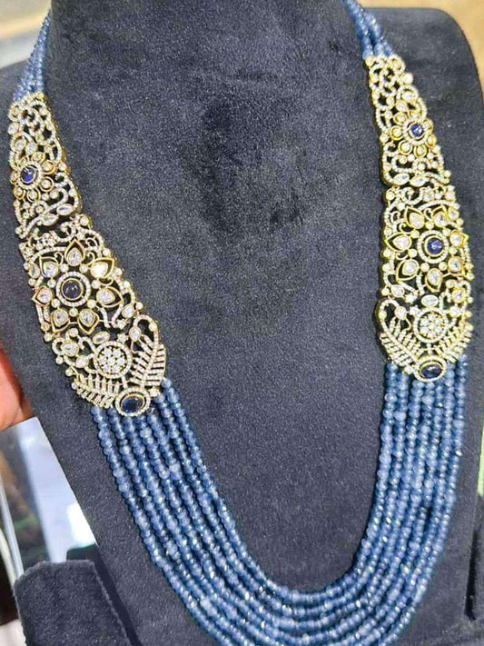 Ishhaara Kundan Long Beeded Necklace Set