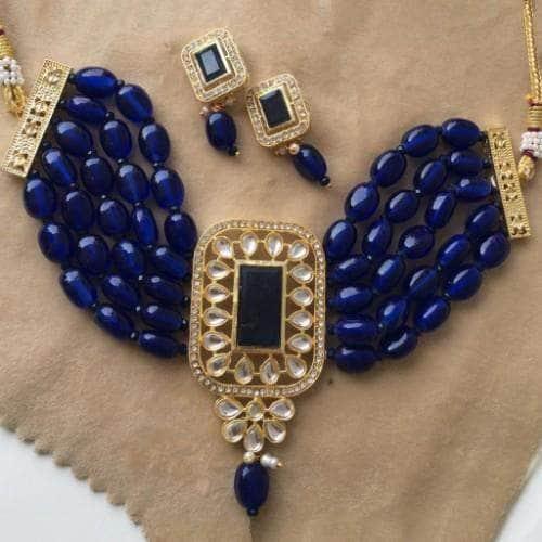 Ishhaara Rectangular Victorian Necklace Set