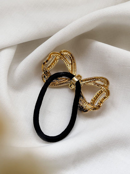 Ishhaara Bow Shaped Stainless Steel Rubber Band