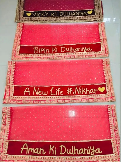 Ishhaara Bridal Entry Long Name Veil Dupatta