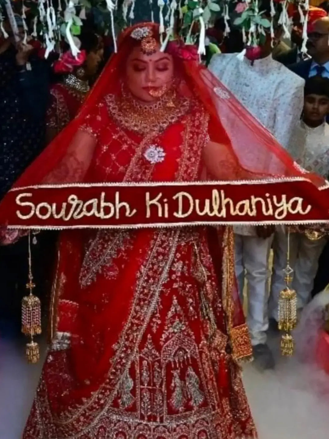 Ishhaara Bridal Entry Long Name Veil Dupatta