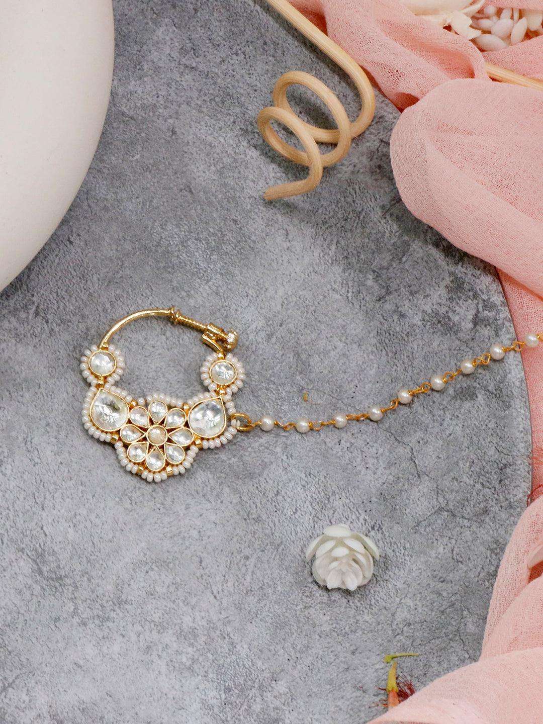 Ishhaara Bridal Patchi Kundan Nath