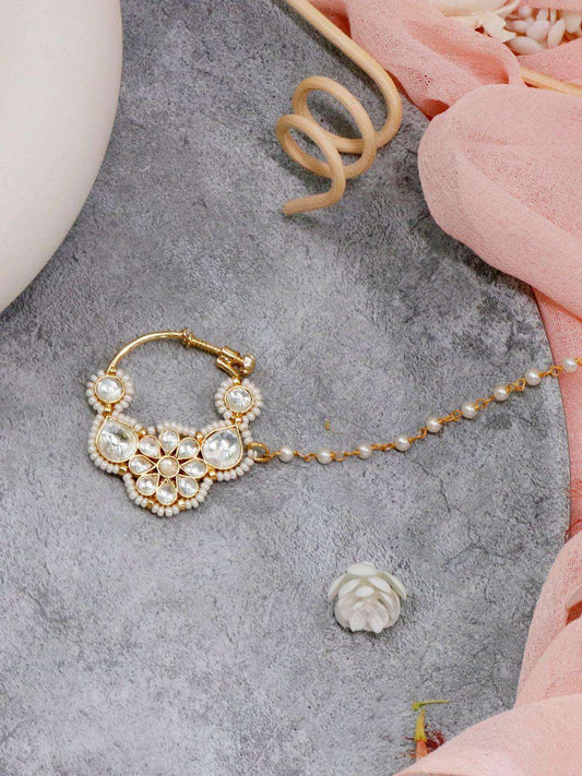 Ishhaara Bridal Patchi Kundan Nath