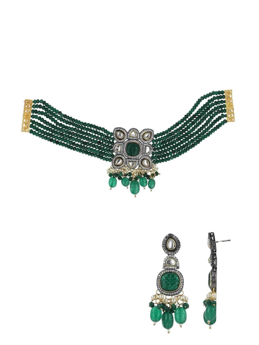 Ishhaara Bride 1 In Semi Precious Centre Stone Choker Set