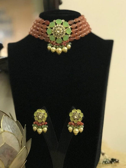 Ishhaara Sonal Chauhan In Precious Choker Beaded Necklace Set