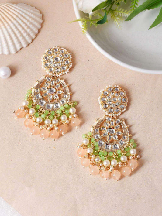 Ishhaara Chandbali Pastel Kundan Earring