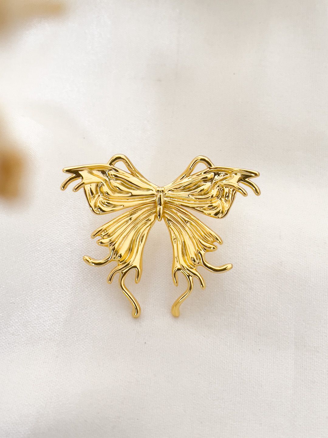 Ishhaara Chunky Gold Butterfly Ring