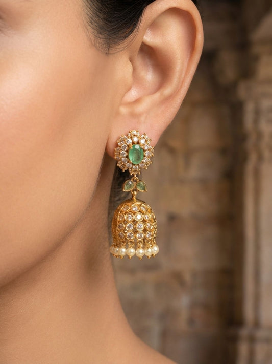 Ishhaara Classic Antique Jhumkas
