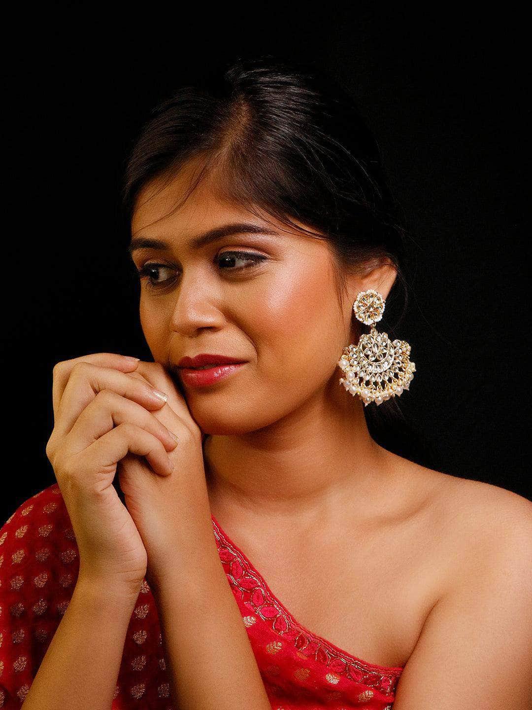Ishhaara Classic Chandbali Earrings