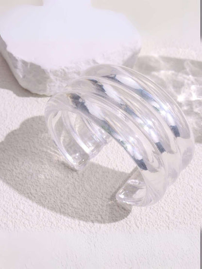 Ishhaara Clear Lucite Cuff Bracelet