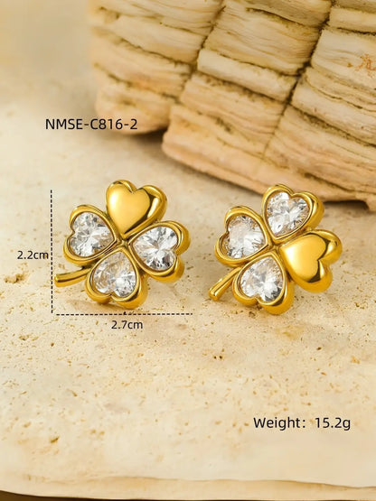 Ishhaara Clover Love Studs