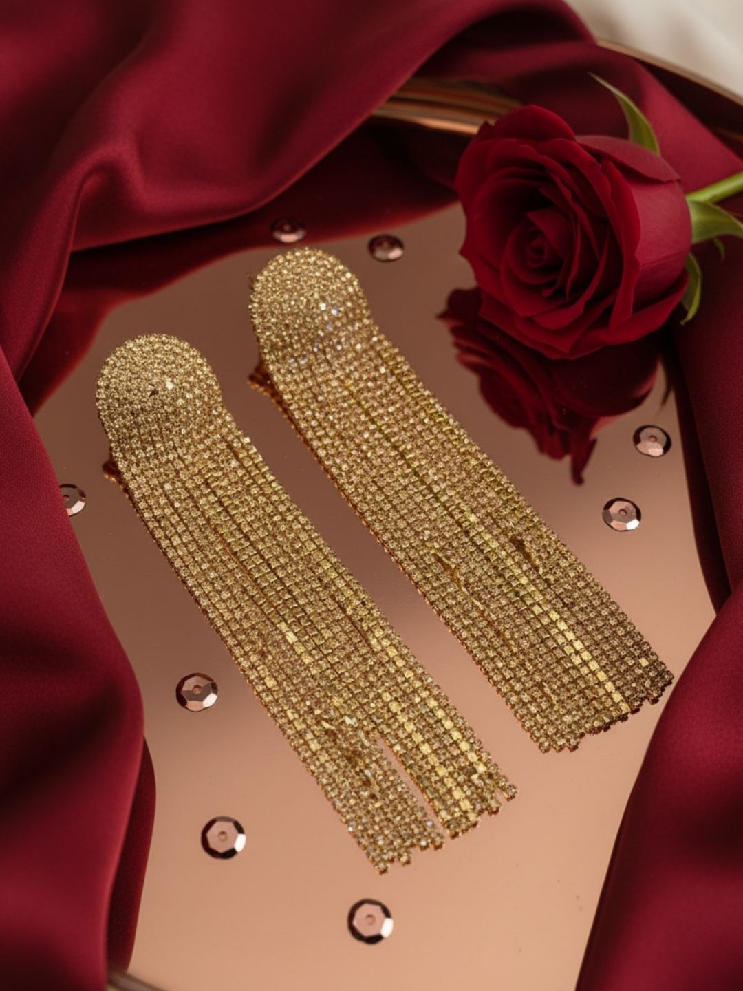 Ishhaara Crystal Tassel Earrings