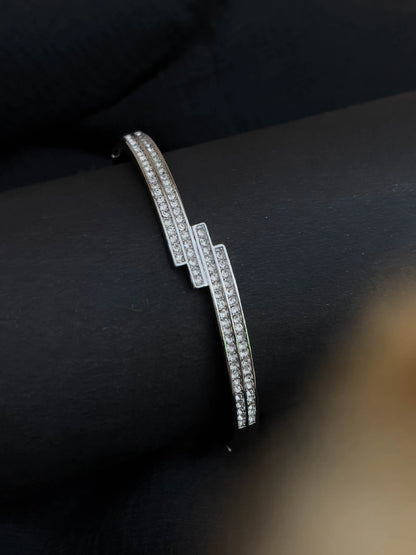 Ishhaara Cubic Zirconia Cuff Bracelet