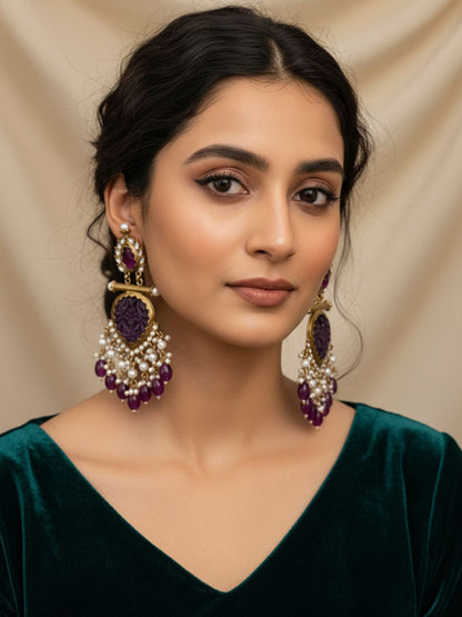 Ishhaara Cutwork Chandbali Earrings