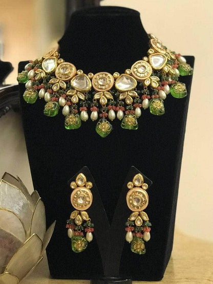 Ishhaara Kundan With Meena Design Necklace Set