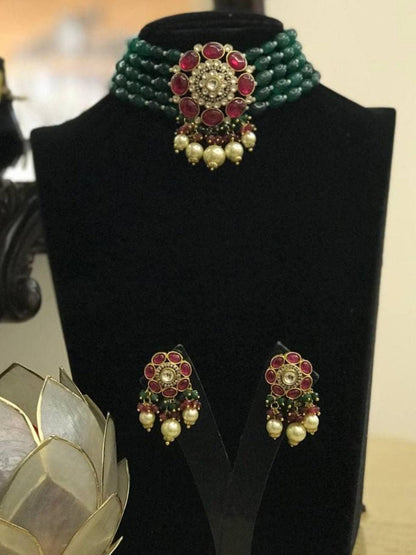 Ishhaara Sonal Chauhan In Precious Choker Beaded Necklace Set